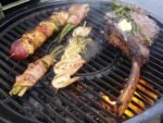 Brand-Man RODEO Steel Kamado Charcoal Grill and Smoker with 22in Cast Iron Grates and Large Prep Table Cart Perfect for Outdoor Cooking  Patio, Lawn & Garden - Image 9