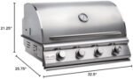 Blaze Prelude LBM 32-Inch 4-Burner Built-in Natural Gas Stainless Steel Grill with Flame-Stabilizing Grids, Heat Zone Separators, Drip Tray and Hood  Patio, Lawn & Garden - Image 10