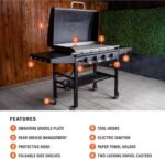 Blackstone 36 Inch Gas Griddle with Hood Cooking Station 4 Burner Flat Top Gas Grill Propane Fuelled Restaurant Grade Professional 36” Outdoor Griddle Station with Side Shelf  Patio, Lawn & Garden - Image 23