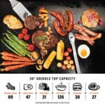 Blackstone 36 Inch Gas Griddle with Hood Cooking Station 4 Burner Flat Top Gas Grill Propane Fuelled Restaurant Grade Professional 36” Outdoor Griddle Station with Side Shelf  Patio, Lawn & Garden - Image 14